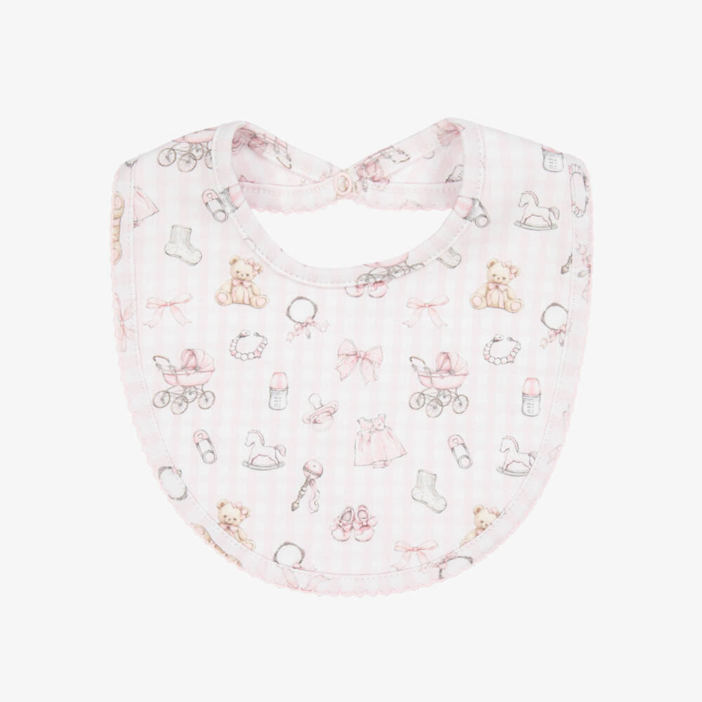 My Little Pie-Girls' Delicate Pink Supima Bib | Childrensalon Outlet