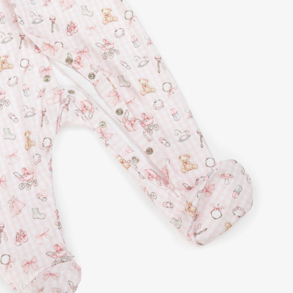My Little Pie-Girls Elegant Pink Supima Babysuit Ensemble | Childrensalon Outlet