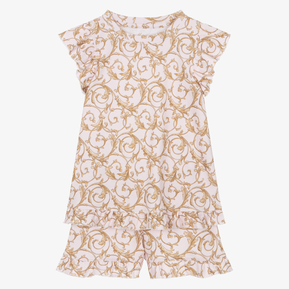 My Little Pie-Girls Elegant Pink Supima Sleepwear Set | Childrensalon Outlet