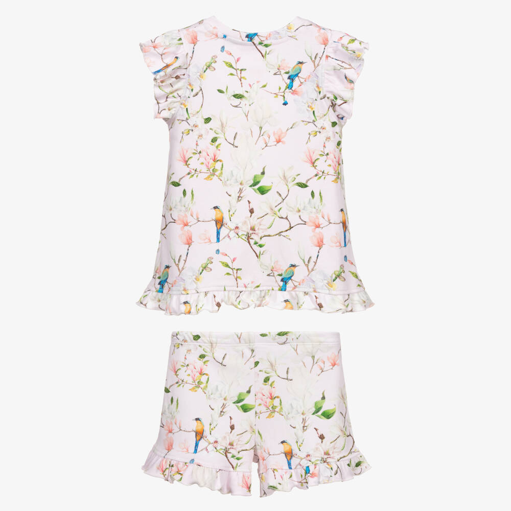 My Little Pie-Розовая хлопковая пижама с магнолиями | Childrensalon Outlet