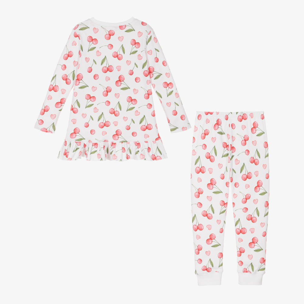 My Little Pie-Girls Ivory Cherry Cotton Pyjama Set | Childrensalon Outlet