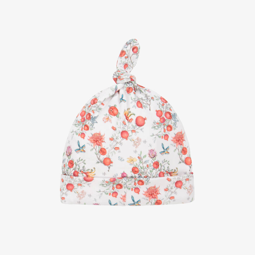 My Little Pie-Girls Ivory Cotton Pomegranate Hat | Childrensalon Outlet