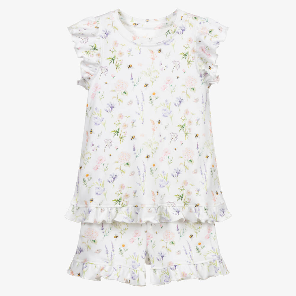 My Little Pie-Girls Ivory Floral Nightwear Set | Childrensalon Outlet
