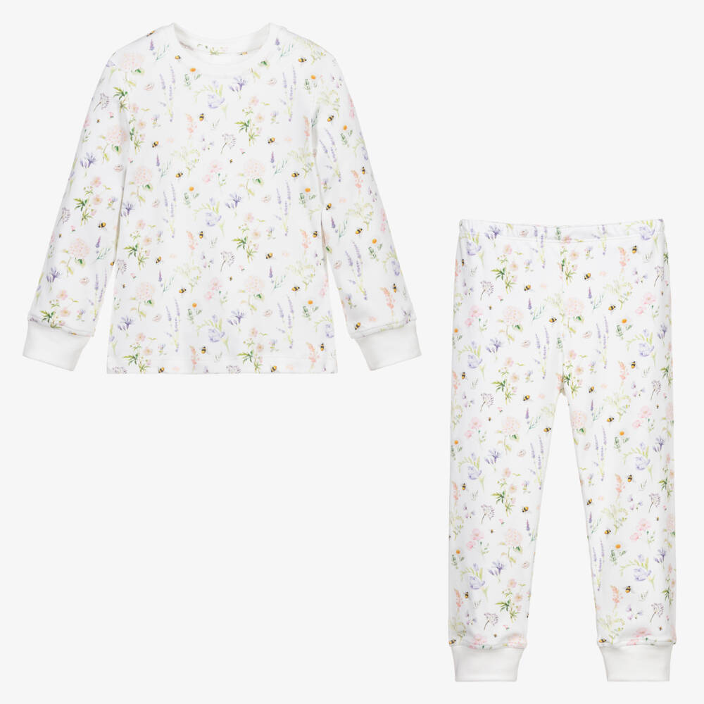 ماي ليتل باي-بيجاما قطن سوبيما عضوي لون عاجي للبنات | Childrensalon Outlet