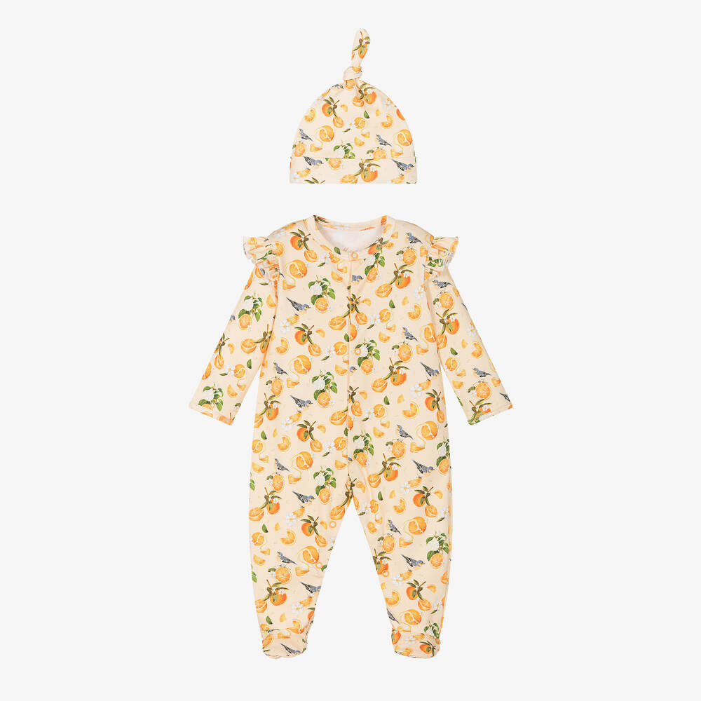 My Little Pie-Girls Orange Cotton Citrus Babysuit Set | Childrensalon Outlet