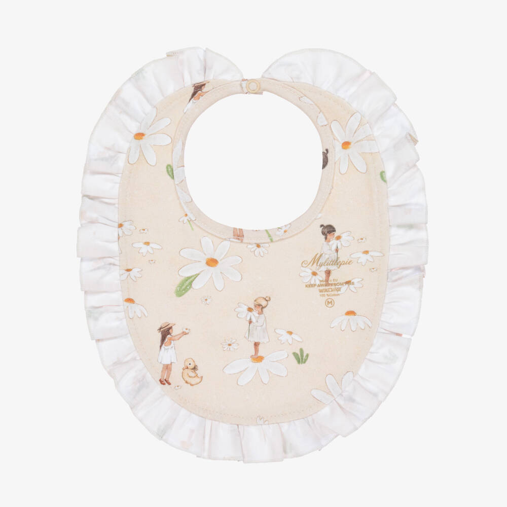 My Little Pie-Girls Pale Yellow Supima Cotton Bib | Childrensalon Outlet