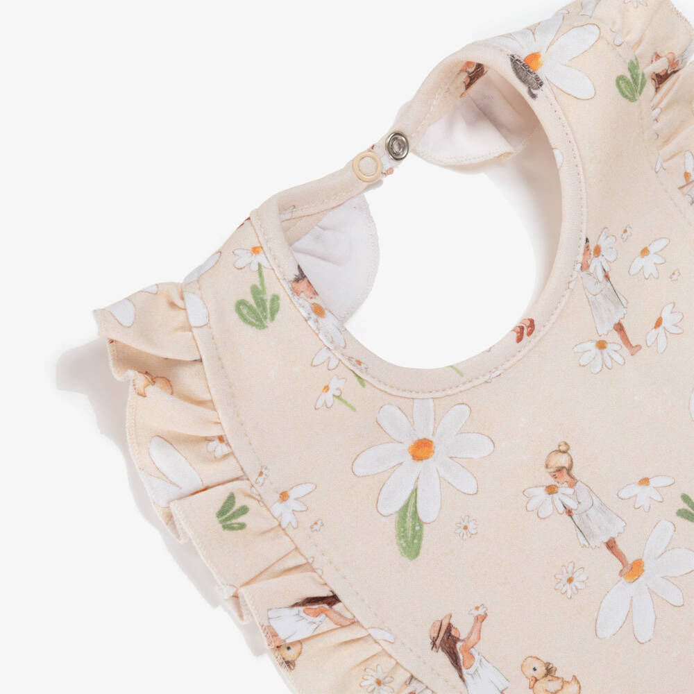 My Little Pie-Girls Pale Yellow Supima Cotton Bib | Childrensalon Outlet