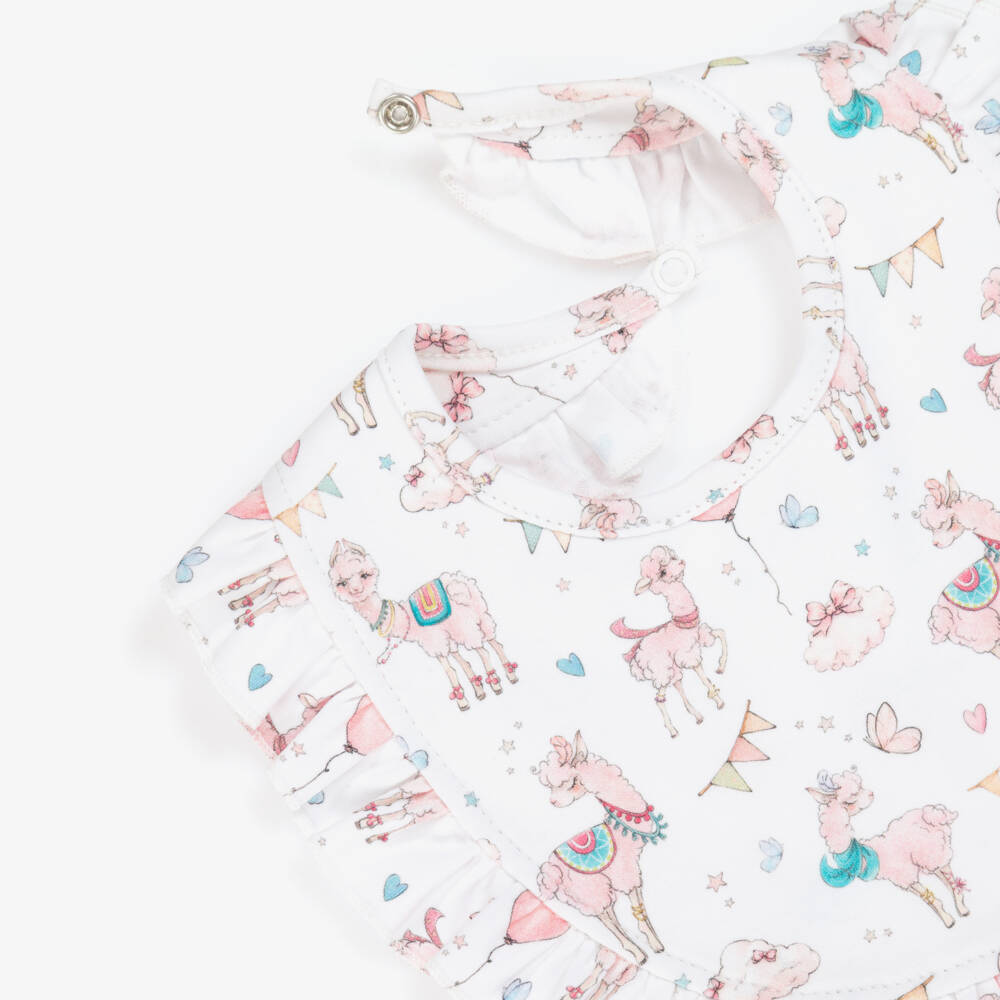 My Little Pie-Girls Pink Llama Dream Bib | Childrensalon Outlet