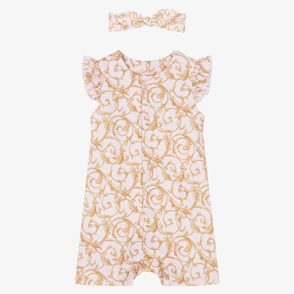 My Little Pie-Girls Pink Supima Babysuit Ensemble | Childrensalon Outlet