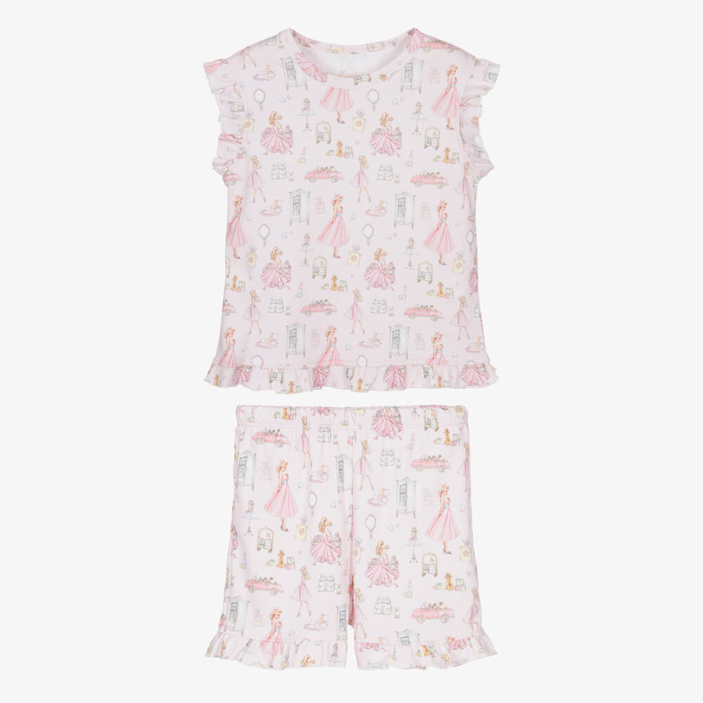 My Little Pie-Girls Pink Supima Cotton Mon Cherie Print Short Pyjamas | Childrensalon Outlet