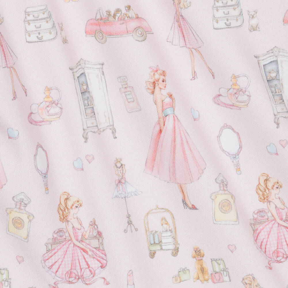 My Little Pie-Girls Pink Supima Cotton Mon Cherie Print Short Pyjamas | Childrensalon Outlet