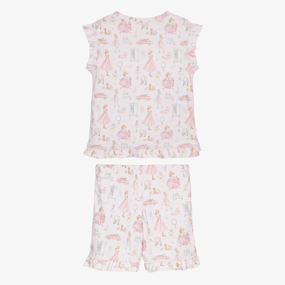 My Little Pie-Girls Pink Supima Cotton Mon Cherie Print Short Pyjamas | Childrensalon Outlet