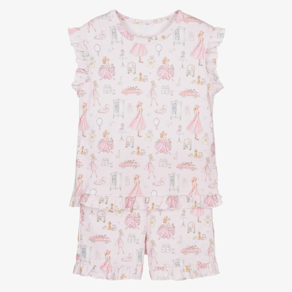 My Little Pie-Girls Pink Supima Cotton Mon Cherie Print Short Pyjamas | Childrensalon Outlet