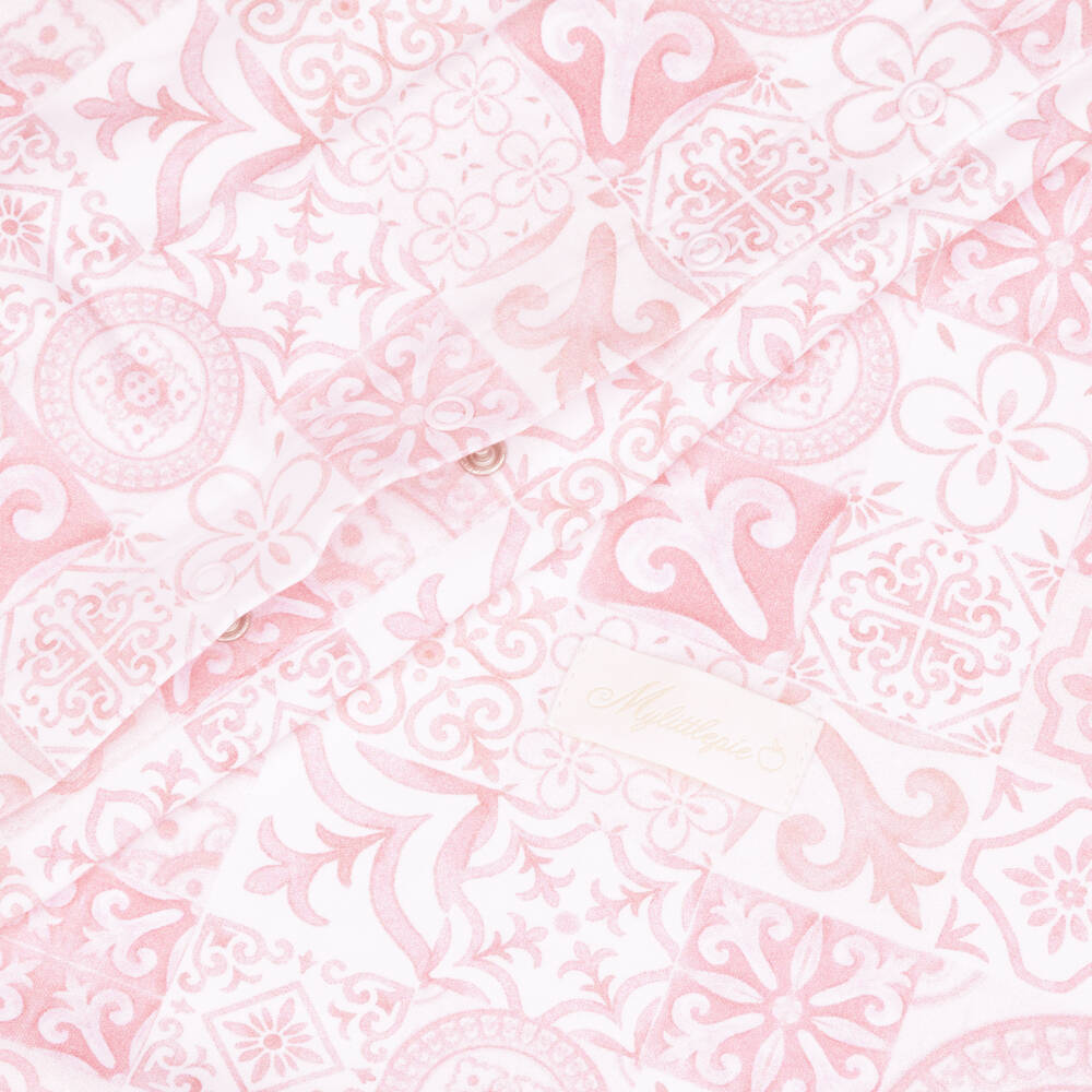 My Little Pie-Girls Pink & White Amalfi Supima Cotton Single Bedding Set (200cm) | Childrensalon Outlet