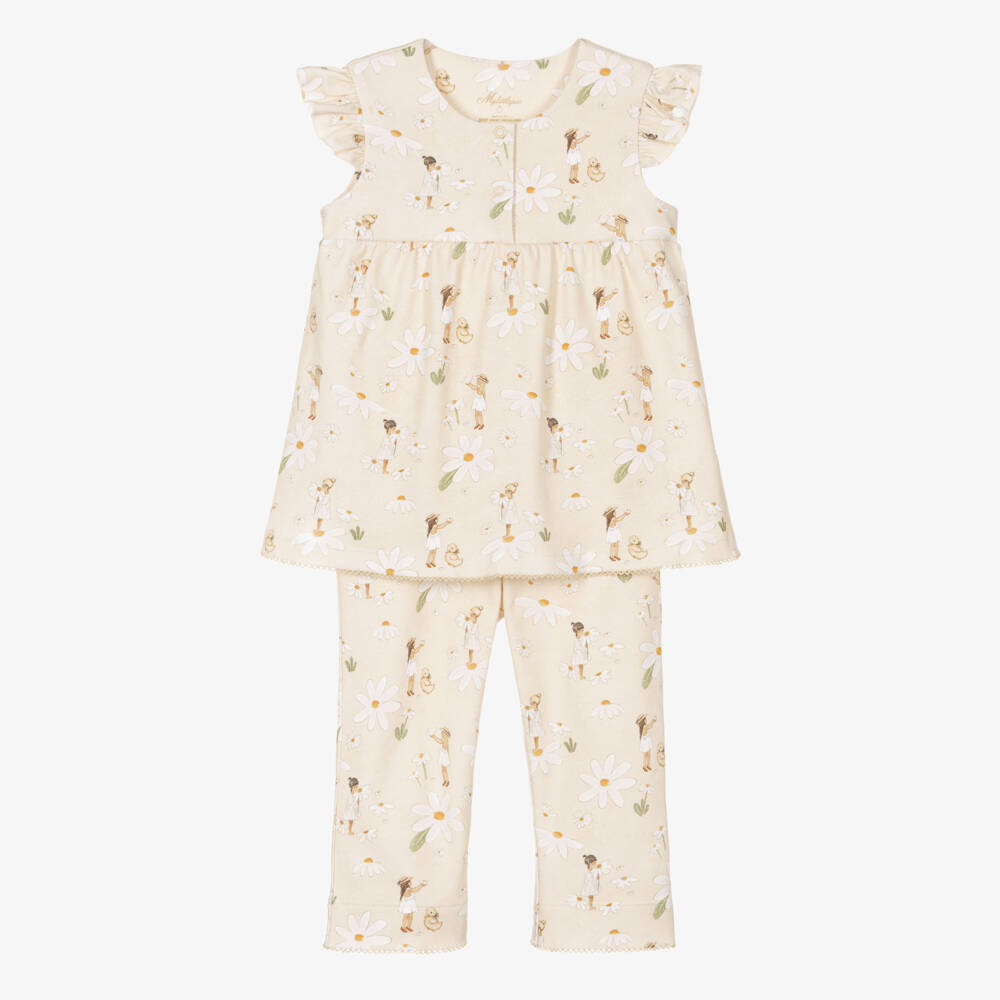 My Little Pie-Girls Soft Yellow Floral Sleepwear | Childrensalon Outlet