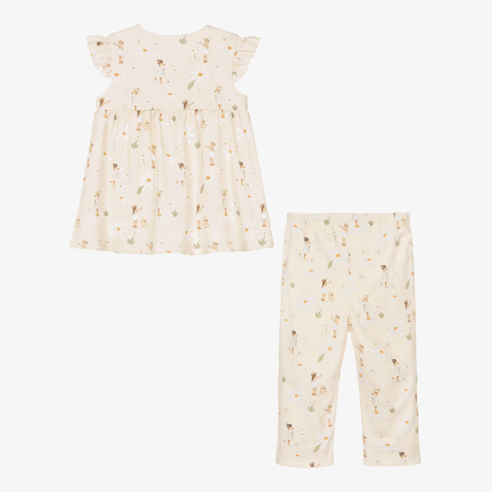My Little Pie-Girls Soft Yellow Floral Sleepwear | Childrensalon Outlet