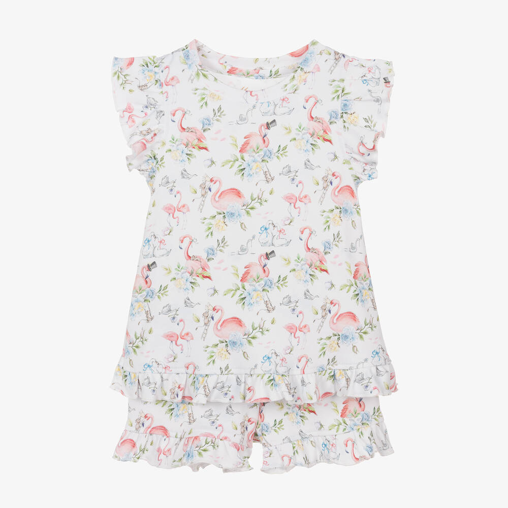 My Little Pie-Girls White Cotton Vanessa Short Pyjamas | Childrensalon Outlet
