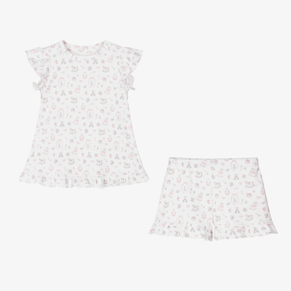 My Little Pie-Girls White & Pink Cotton Pyjamas | Childrensalon Outlet