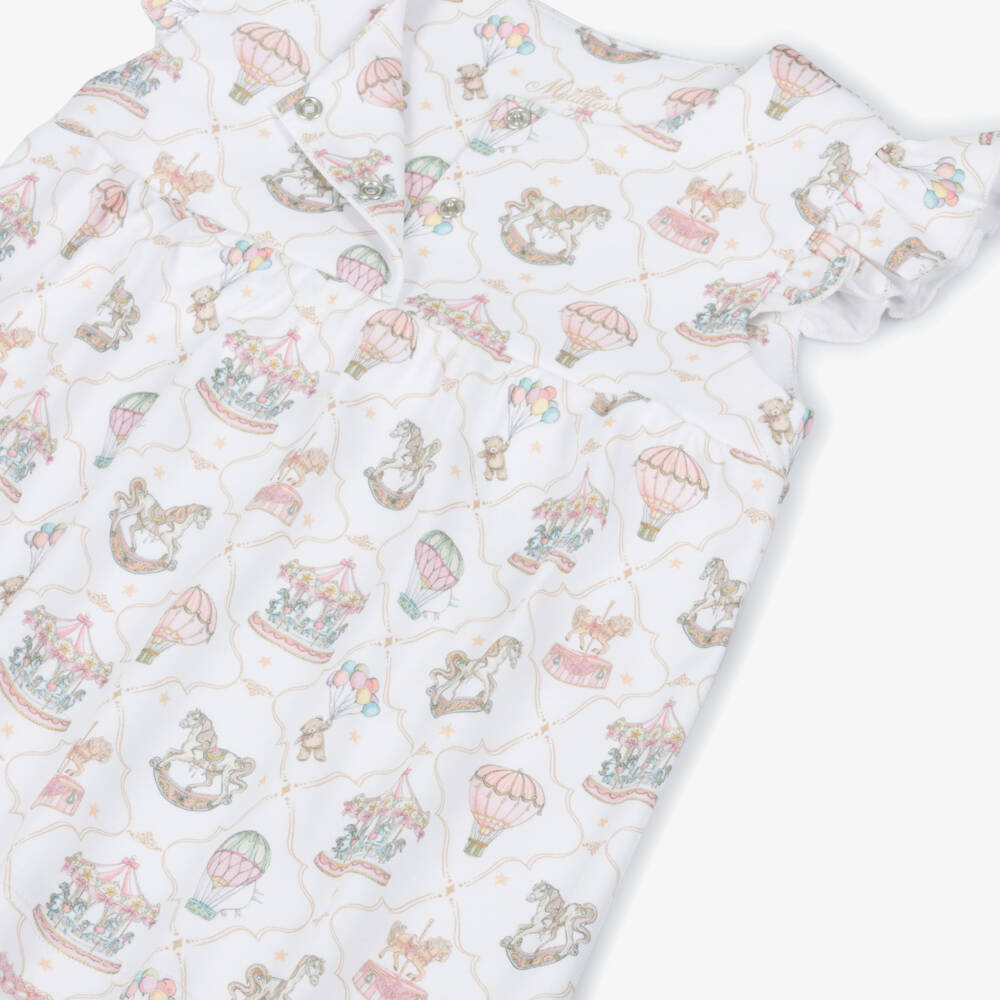 My Little Pie-Girls White & Pink Supima Cotton Coquette Pyjamas | Childrensalon Outlet