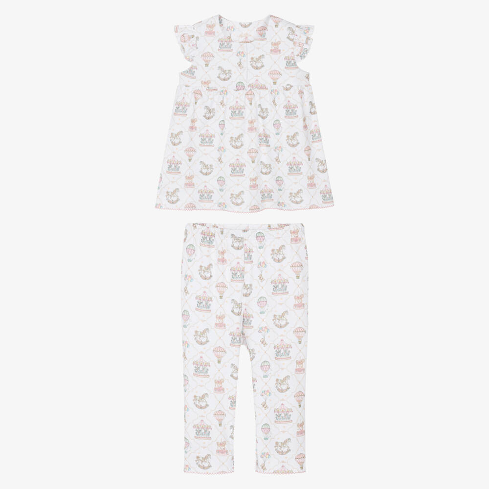 My Little Pie-Girls White & Pink Supima Cotton Coquette Pyjamas | Childrensalon Outlet