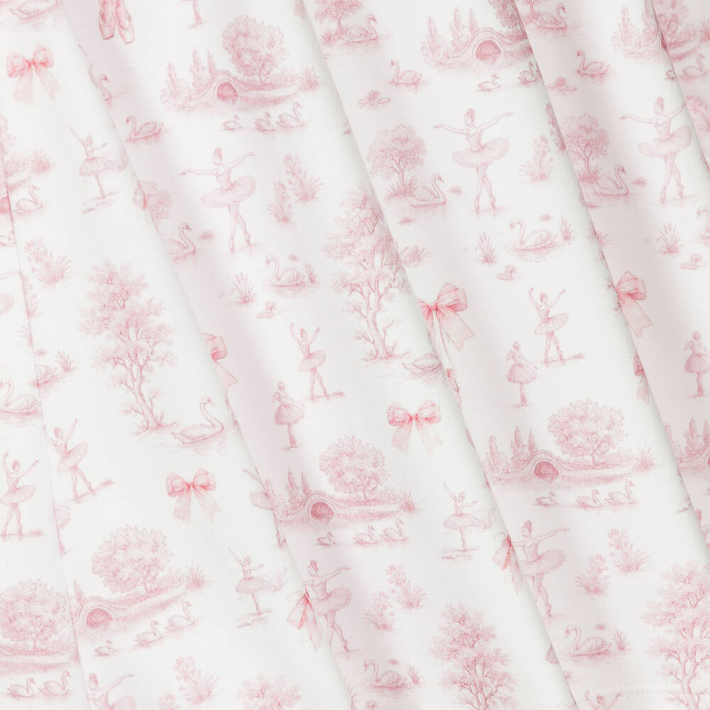 My Little Pie-Girls White & Pink Supima Cotton Swan Lake Nightdress | Childrensalon Outlet