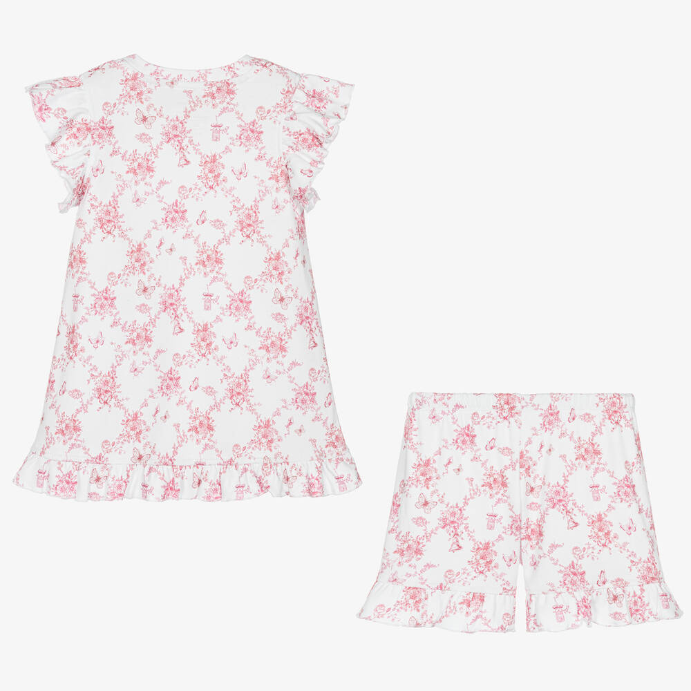 My Little Pie-Girls White & Pink Supima Florence Pyjamas | Childrensalon Outlet