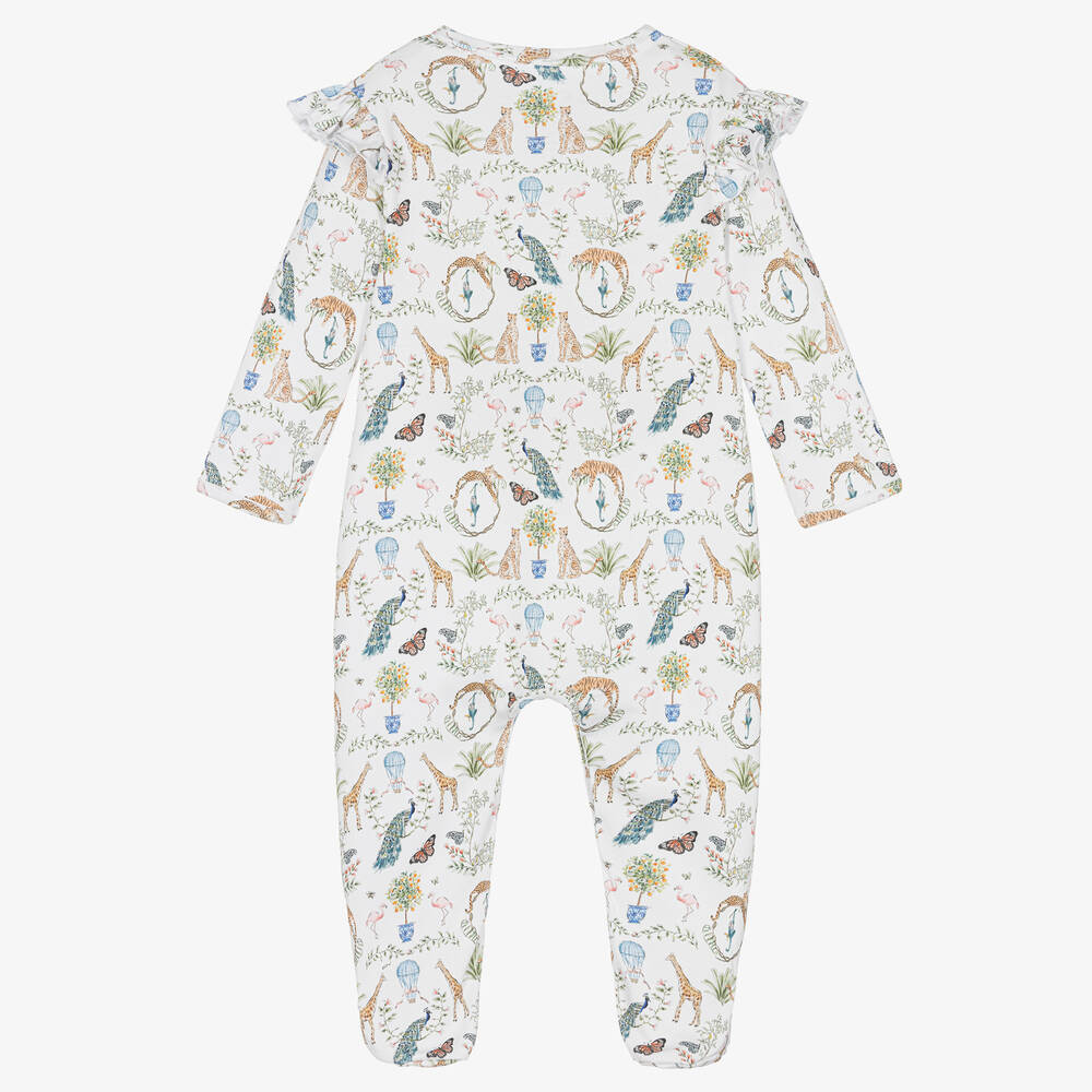 My Little Pie-Girls White Supima Bohemian Babygrow | Childrensalon Outlet