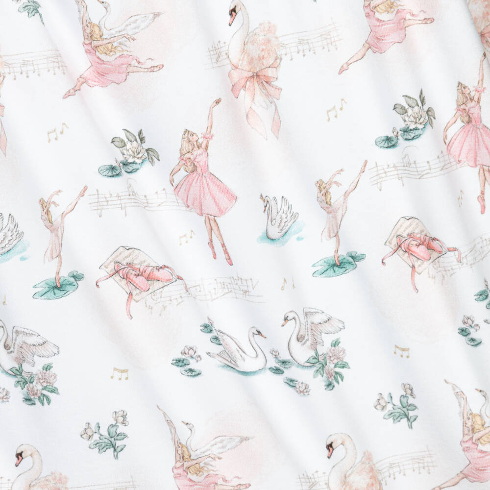 My Little Pie-Girls White Supima Cotton Ballerina Print Pyjamas | Childrensalon Outlet
