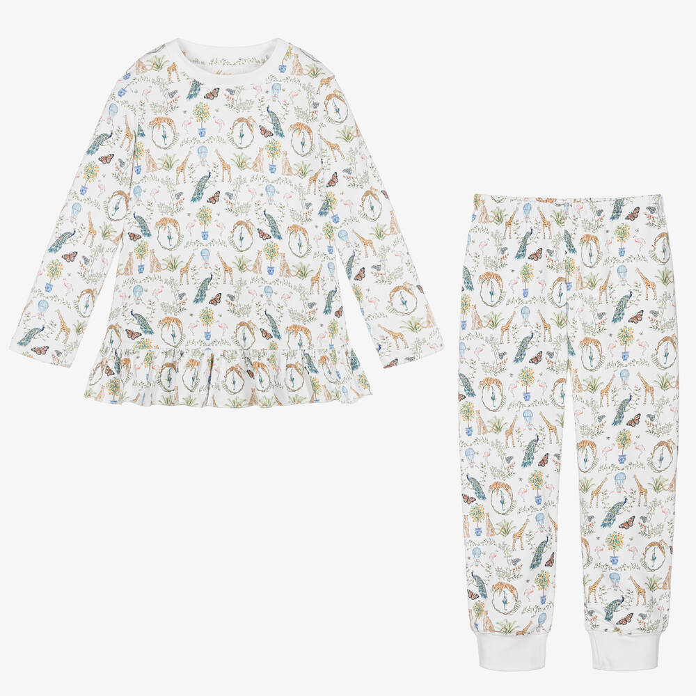 My Little Pie-Белая пижама из хлопка супима с фантазийным принтом | Childrensalon Outlet