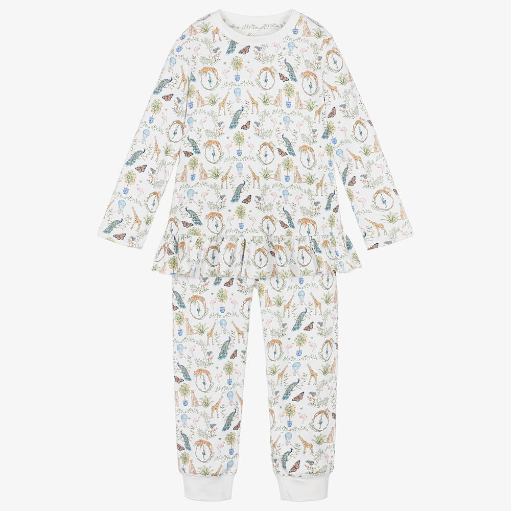 My Little Pie - Pyjama blanc en Supima motif bohème | Childrensalon
