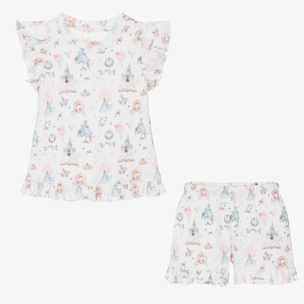 My Little Pie-Girls White Supima Cotton Cinderella Pyjamas | Childrensalon Outlet