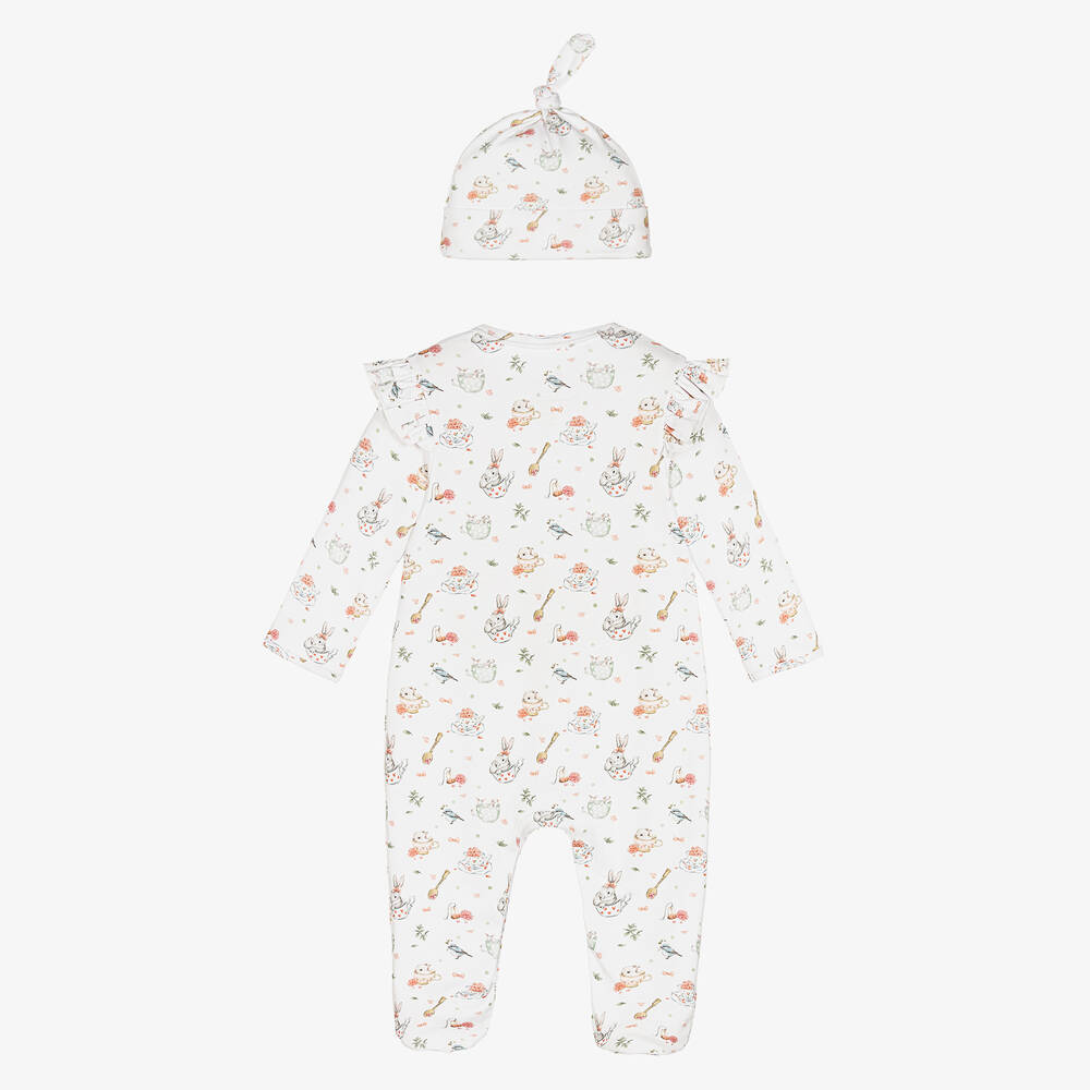 My Little Pie-Girls White Supima Cotton Minty Babygrow Set | Childrensalon Outlet