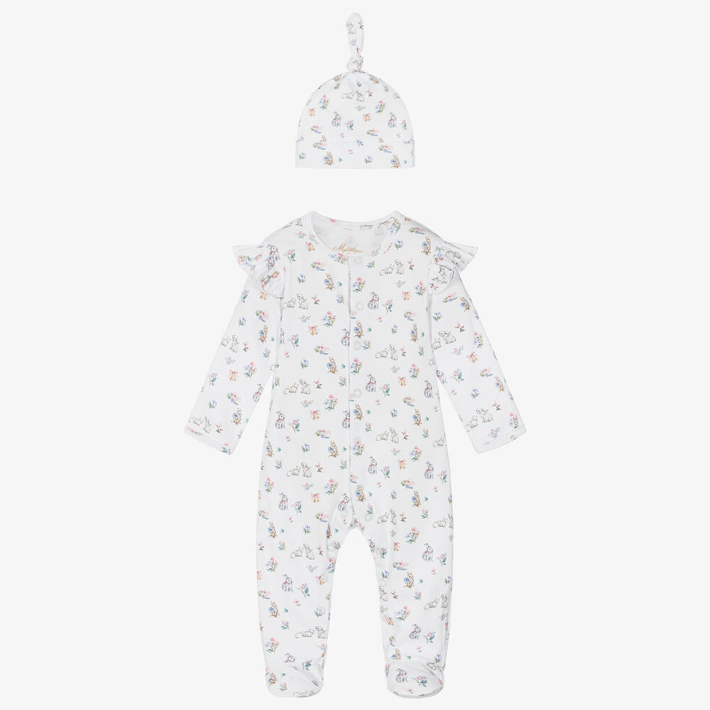 My Little Pie - Ensemble grenouillère Supima blanc | Childrensalon