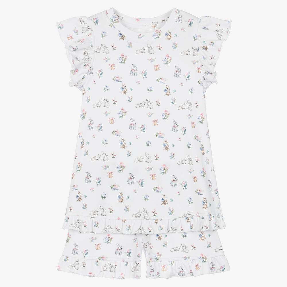 My Little Pie-Girls White Supima Cotton Muffin Pyjamas | Childrensalon Outlet