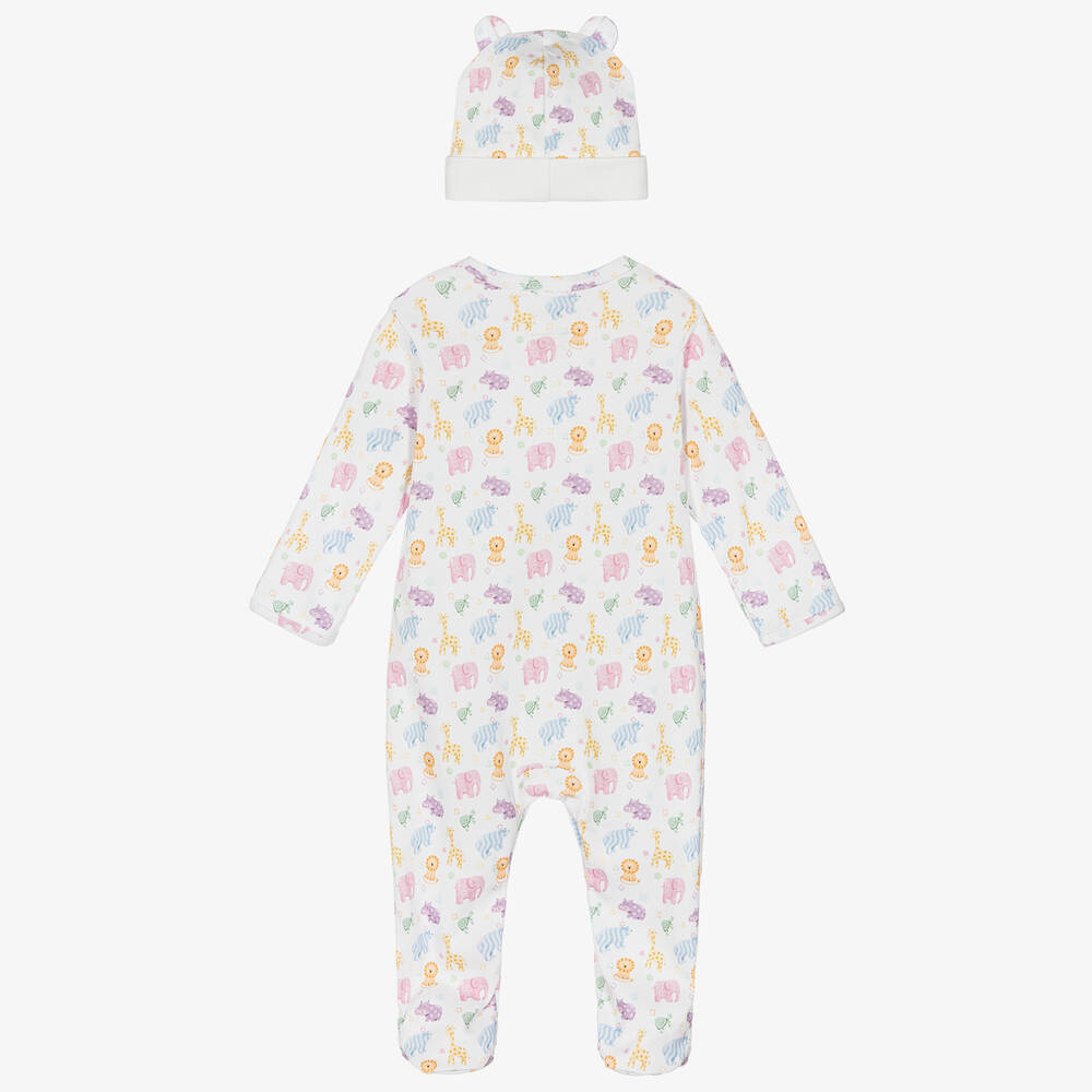 My Little Pie-Girls White Supima Cotton Rainbow Babysuit Set | Childrensalon Outlet