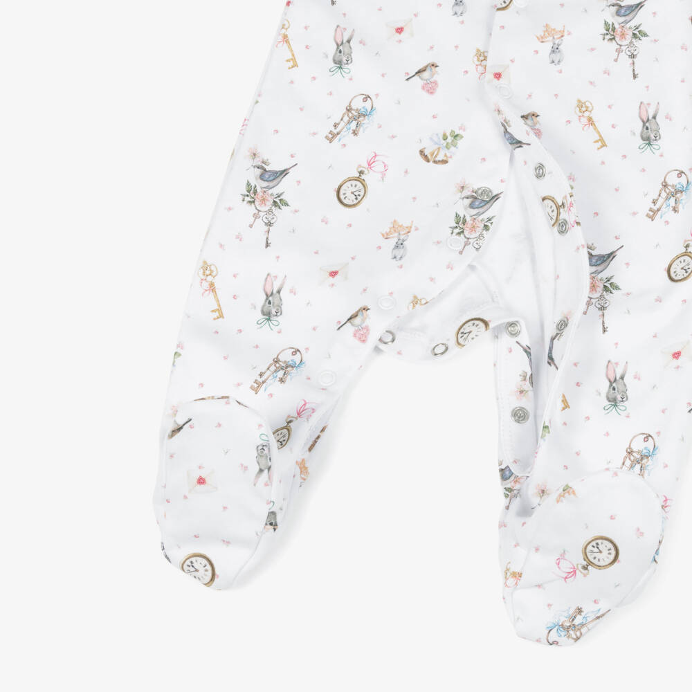 My Little Pie-Girls White Supima Cotton Sofia Babygrow | Childrensalon Outlet