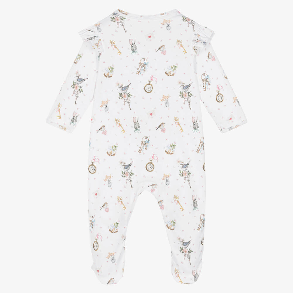 My Little Pie-Girls White Supima Cotton Sofia Babygrow | Childrensalon Outlet