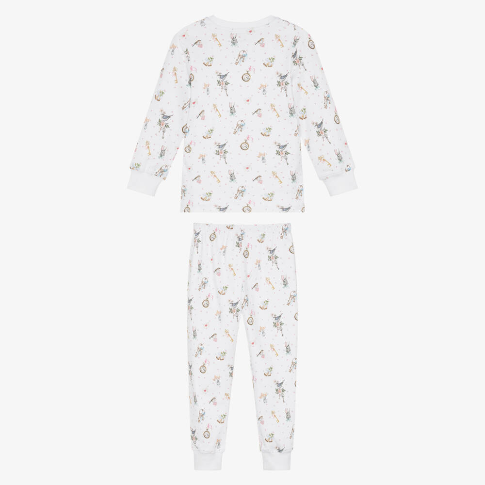 My Little Pie-Girls White Supima Cotton Sofia Pyjamas | Childrensalon Outlet