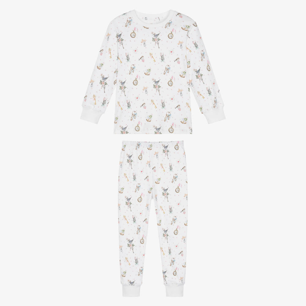 My Little Pie-Girls White Supima Cotton Sofia Pyjamas | Childrensalon Outlet