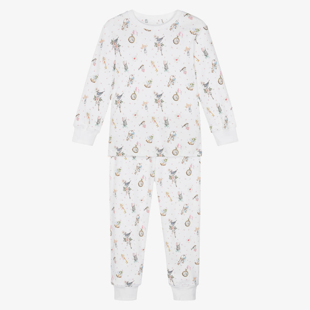 My Little Pie-Girls White Supima Cotton Sofia Pyjamas | Childrensalon Outlet