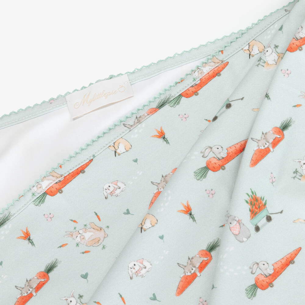 My Little Pie-Green Supima Cotton Honey Bunny Blanket (82cm) | Childrensalon Outlet