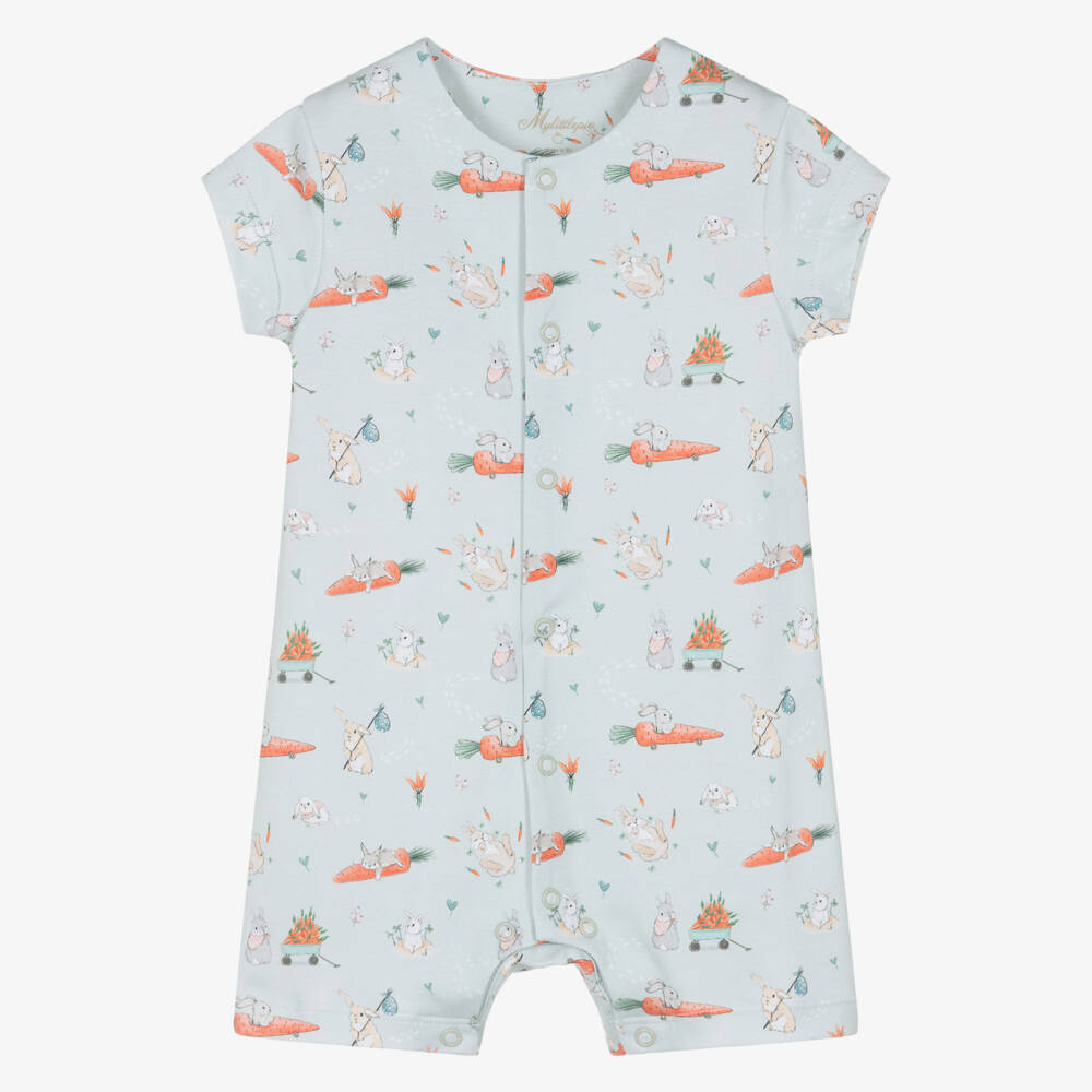 My Little Pie-Green Supima Cotton Honey Bunny Shortie | Childrensalon Outlet
