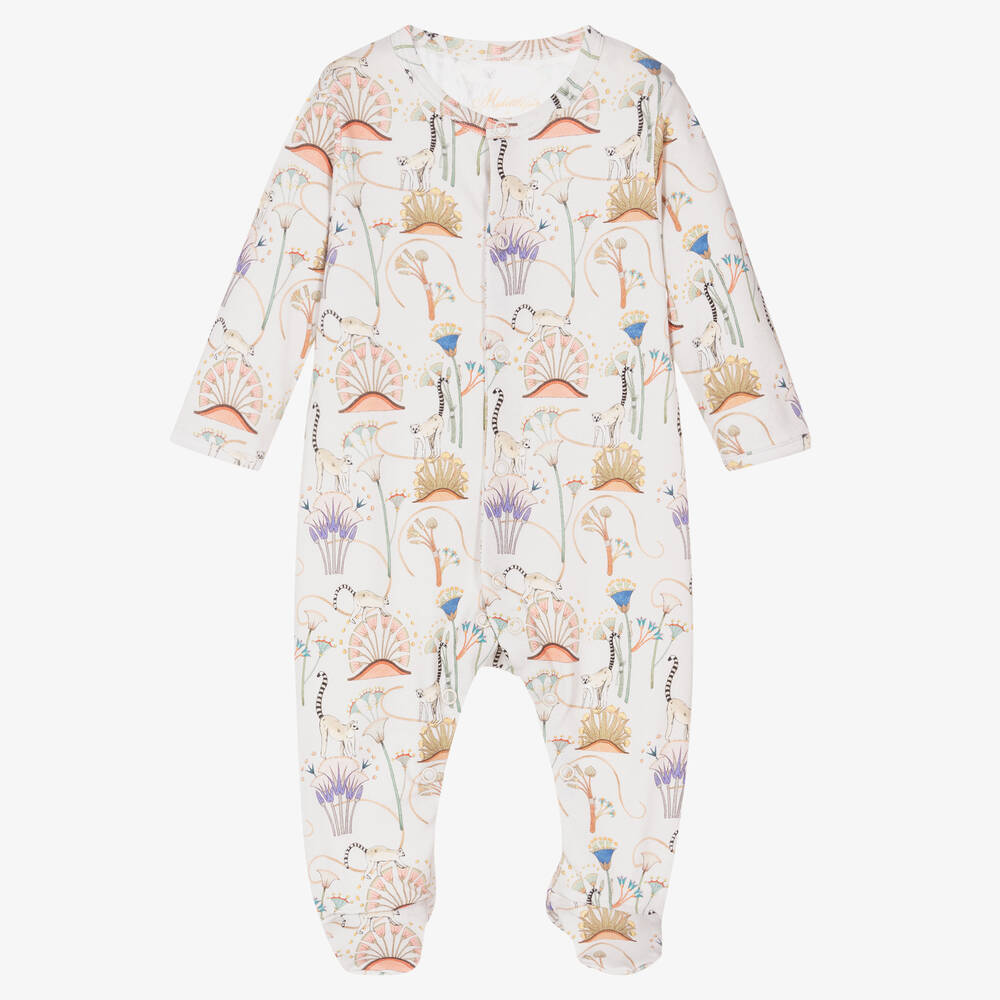 My Little Pie - Grey Cotton Lemur Babygrow | Childrensalon