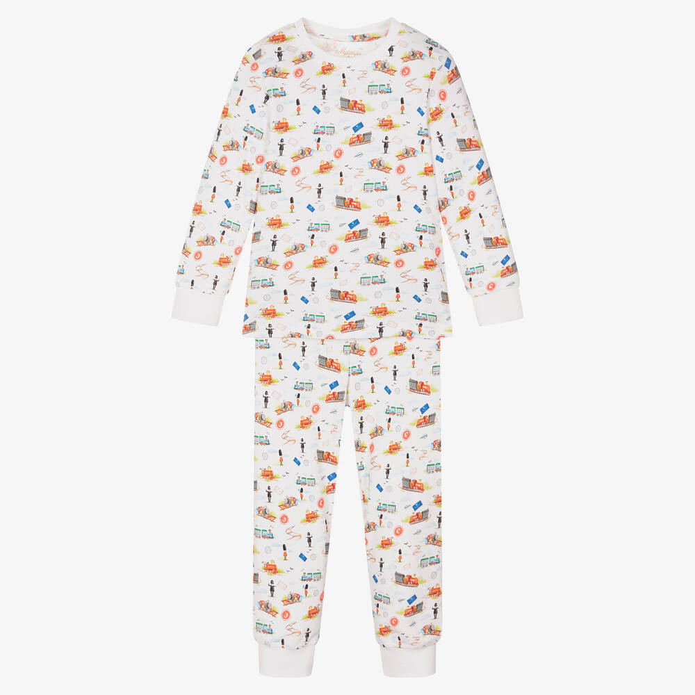 My Little Pie - Ivory Little Train Pyjamas | Childrensalon