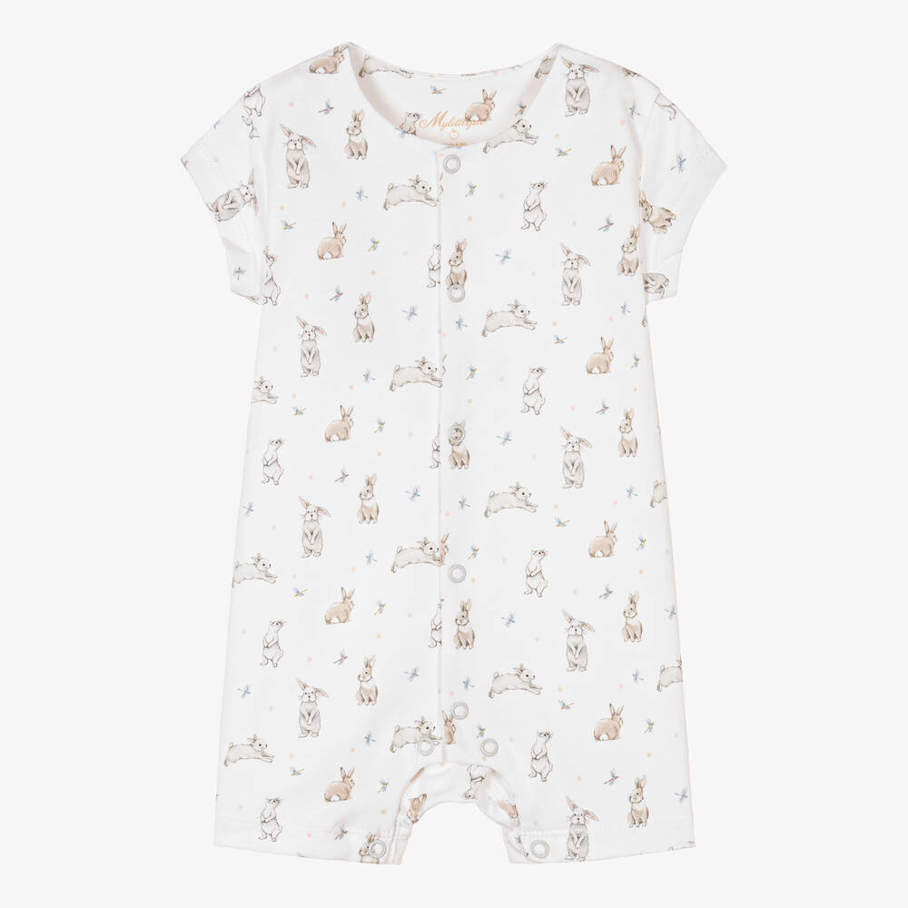 My Little Pie-Ivory Supima Cotton Bunny Shortie | Childrensalon Outlet