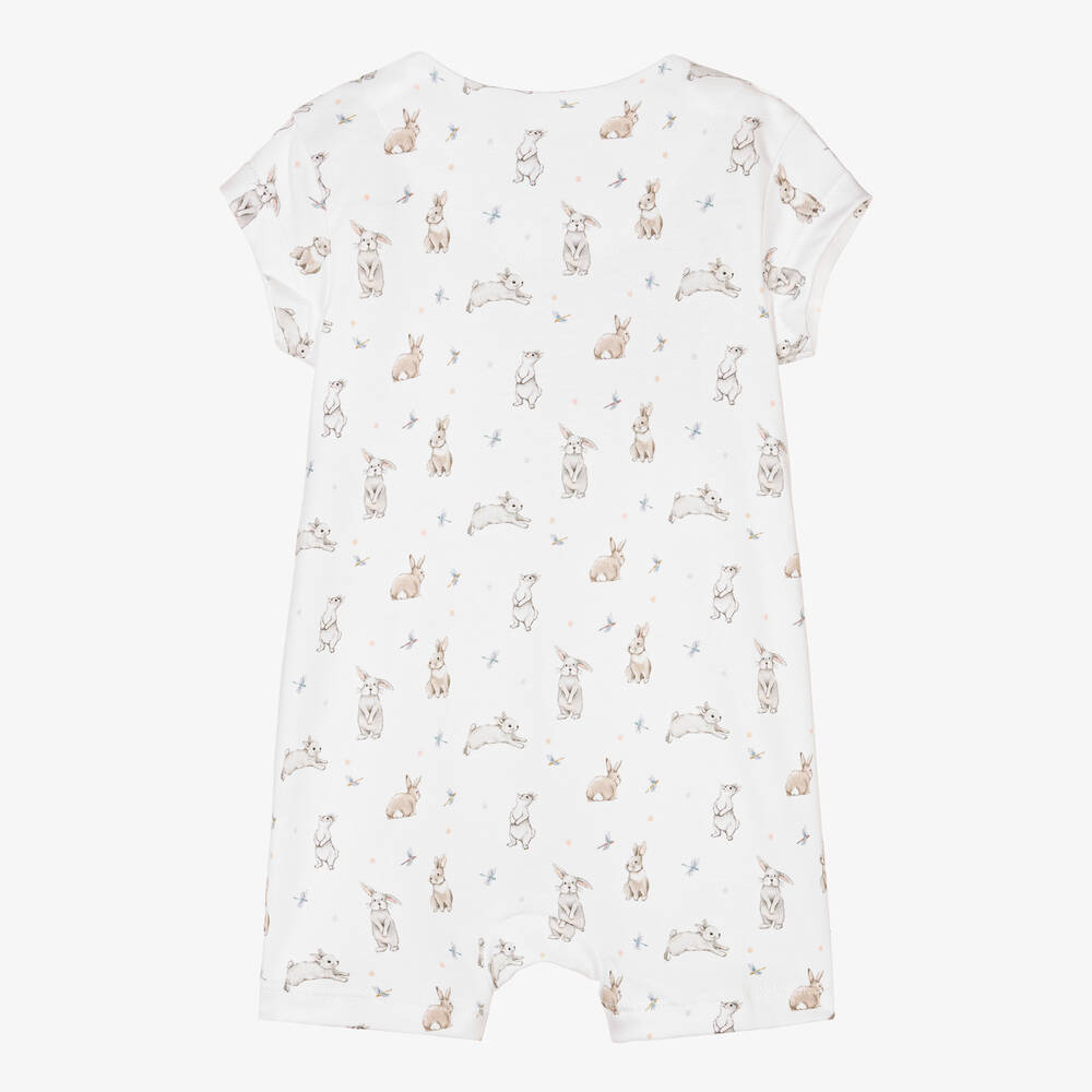 My Little Pie-Кремовый песочник из хлопка супима с кроликами | Childrensalon Outlet