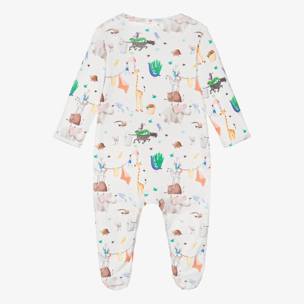 My Little Pie-Ivory Supima Cotton Laundry Babygrow | Childrensalon Outlet