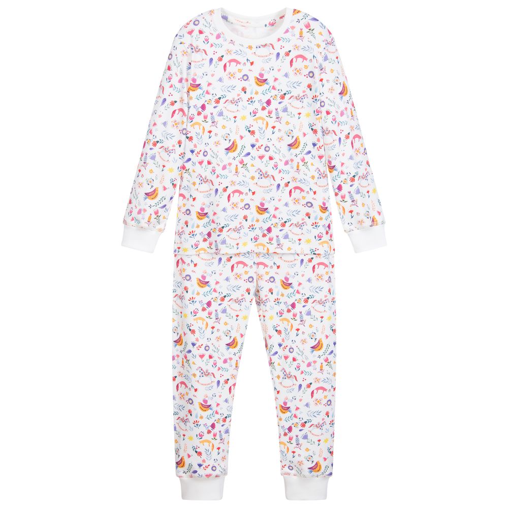 My Little Pie - Elfenbeinfarbener Pyjama aus Supima-Baumwolle | Childrensalon