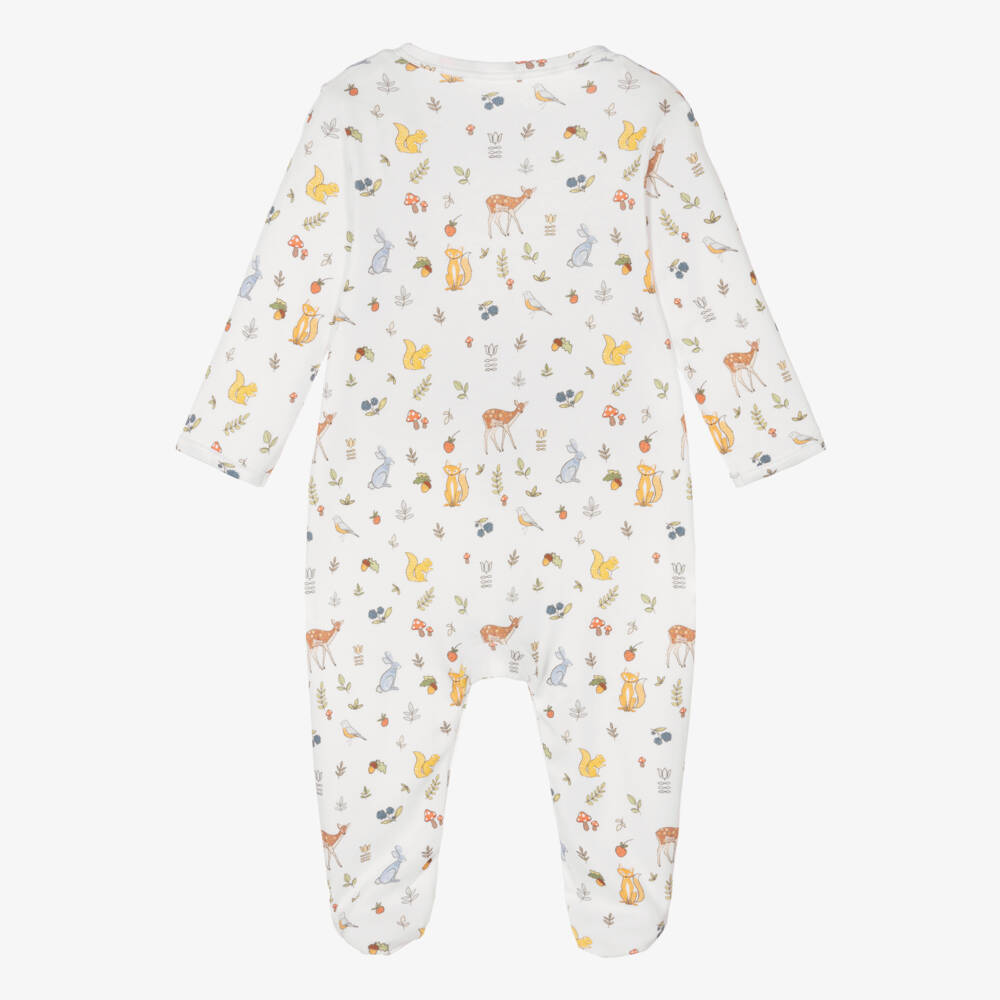 My Little Pie-Ivory Supima Cotton Woodland Babygrow | Childrensalon Outlet