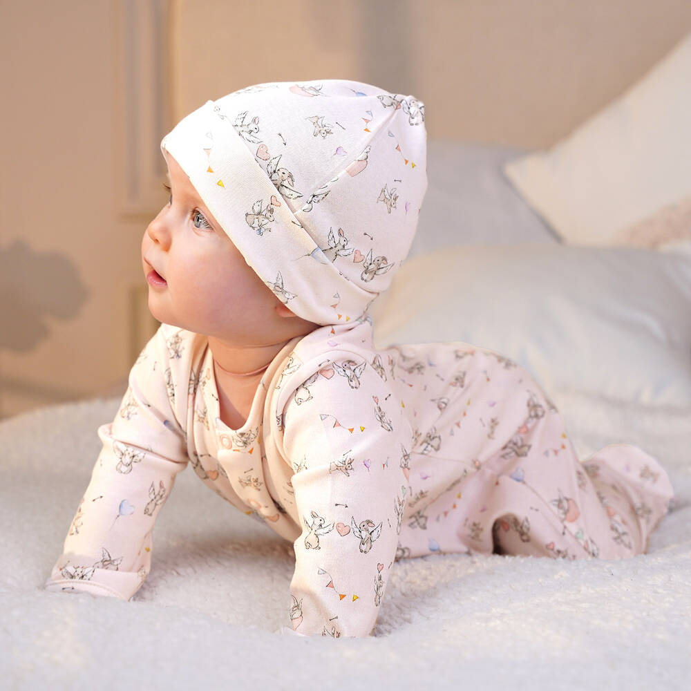 My Little Pie-Розовая шапочка из хлопка супима с крылатыми кроликами | Childrensalon Outlet